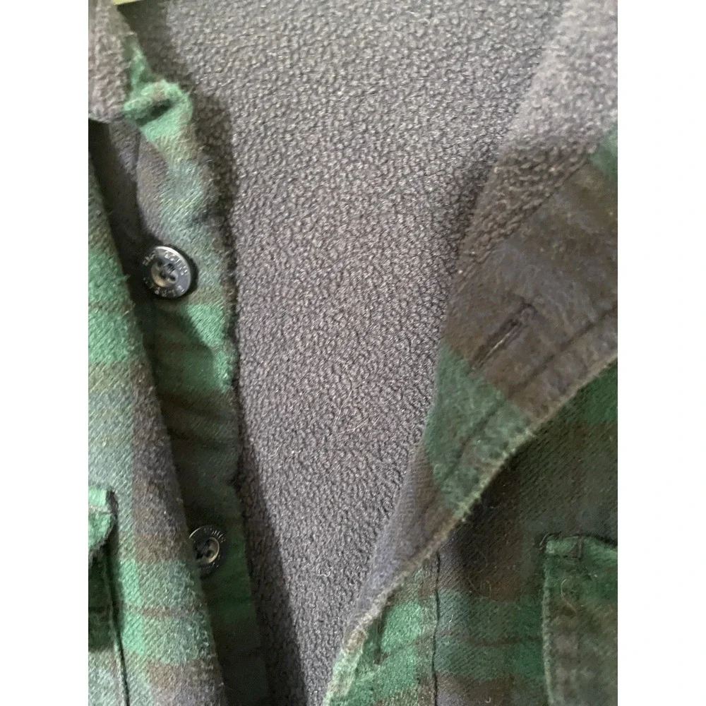 Vintage L.L.Bean Shirt‎ Jacket Mens Large Tall Fleece Lined Flannel 90s Workwear